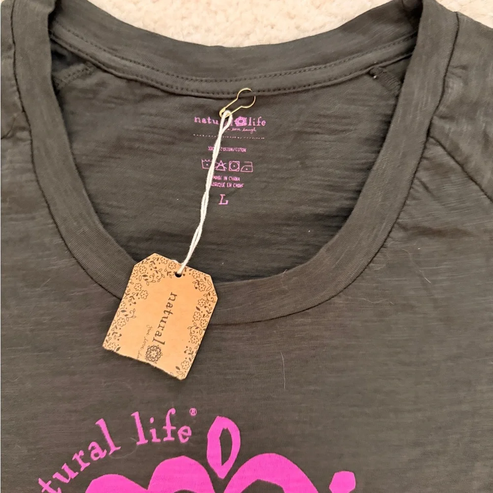 Natural life dark green/gray long sleeve shirt - Picture 2 of 3